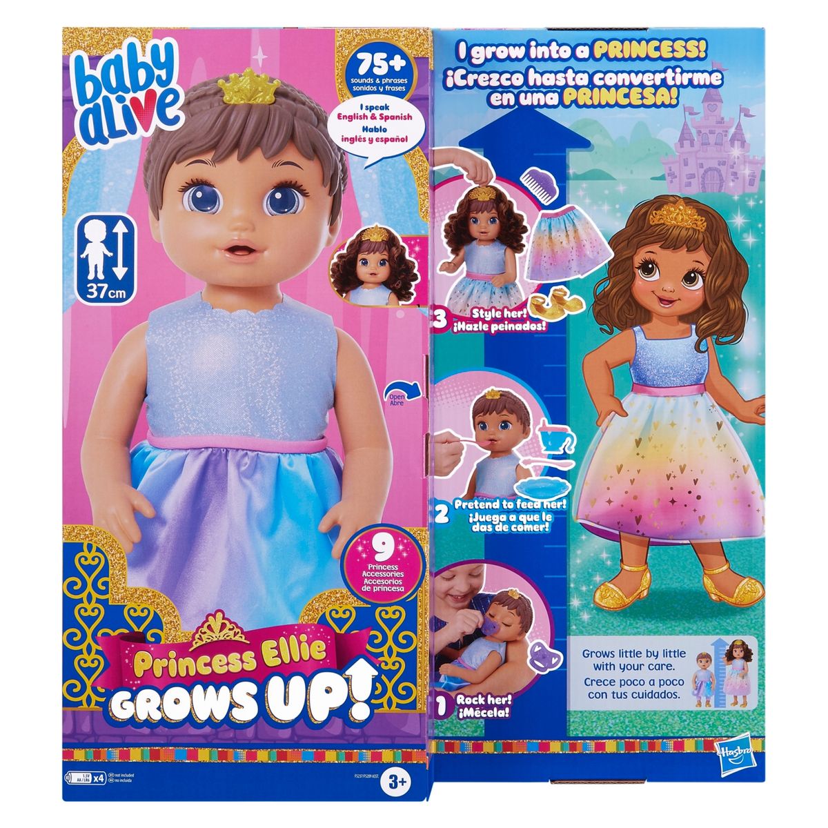 BABY ALIVE - Muñeca Princesa Ellie Grows Up Baby Alive