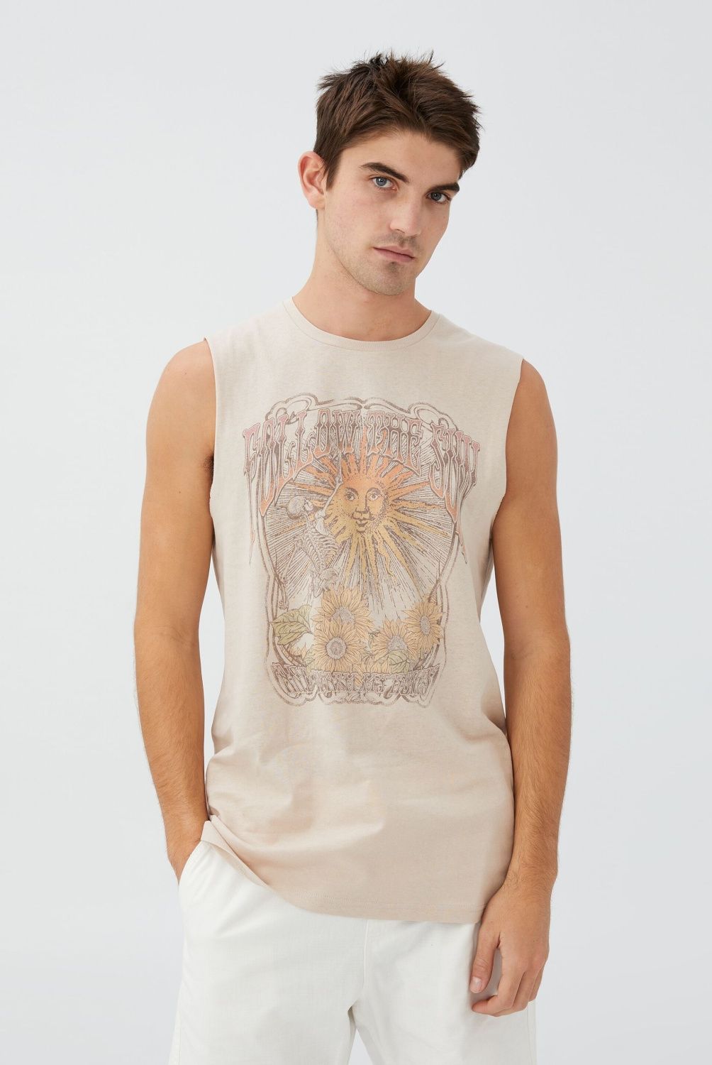 COTTON ON - Polera sin Mangas Hombre Cotton On