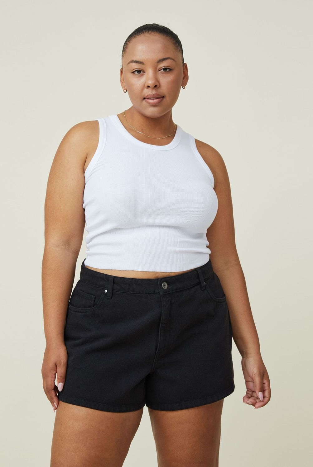 COTTON ON - Short Curve Denim High Rise Mujer Cotton On