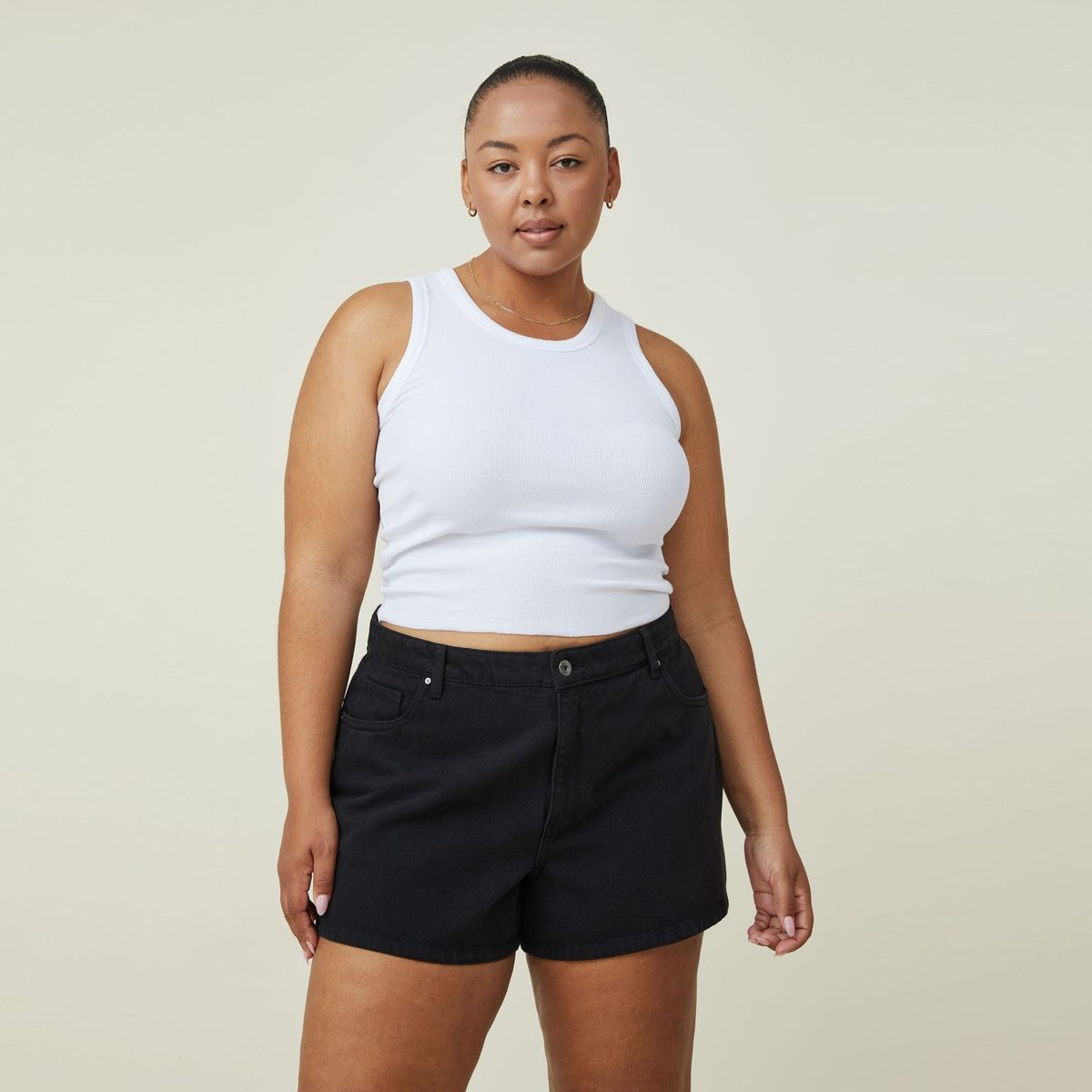 COTTON ON - Short Curve Denim High Rise Mujer Cotton On