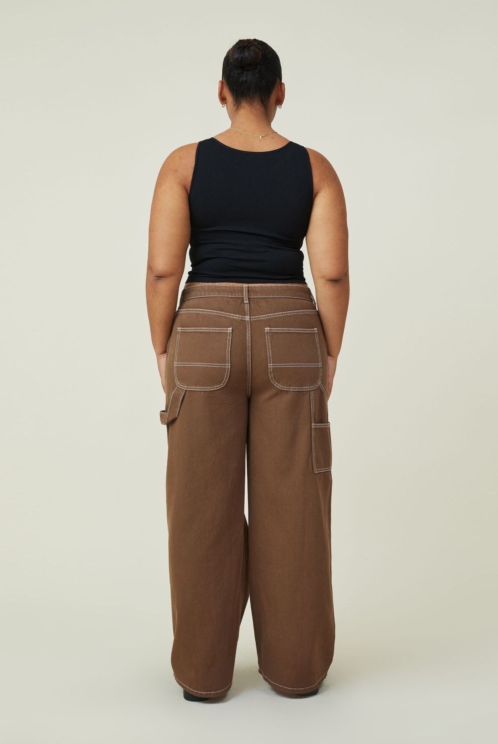 COTTON ON - Cotton On Jeans Cargo Carpintero Holgado Curve Mujer
