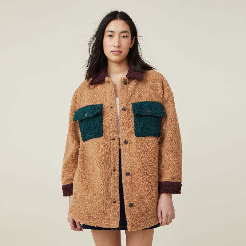 COTTON ON - Chaqueta Teddy Mujer Cotton On
