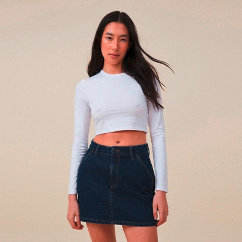 COTTON ON - Polera Crop Manga Larga Mujer Cotton On
