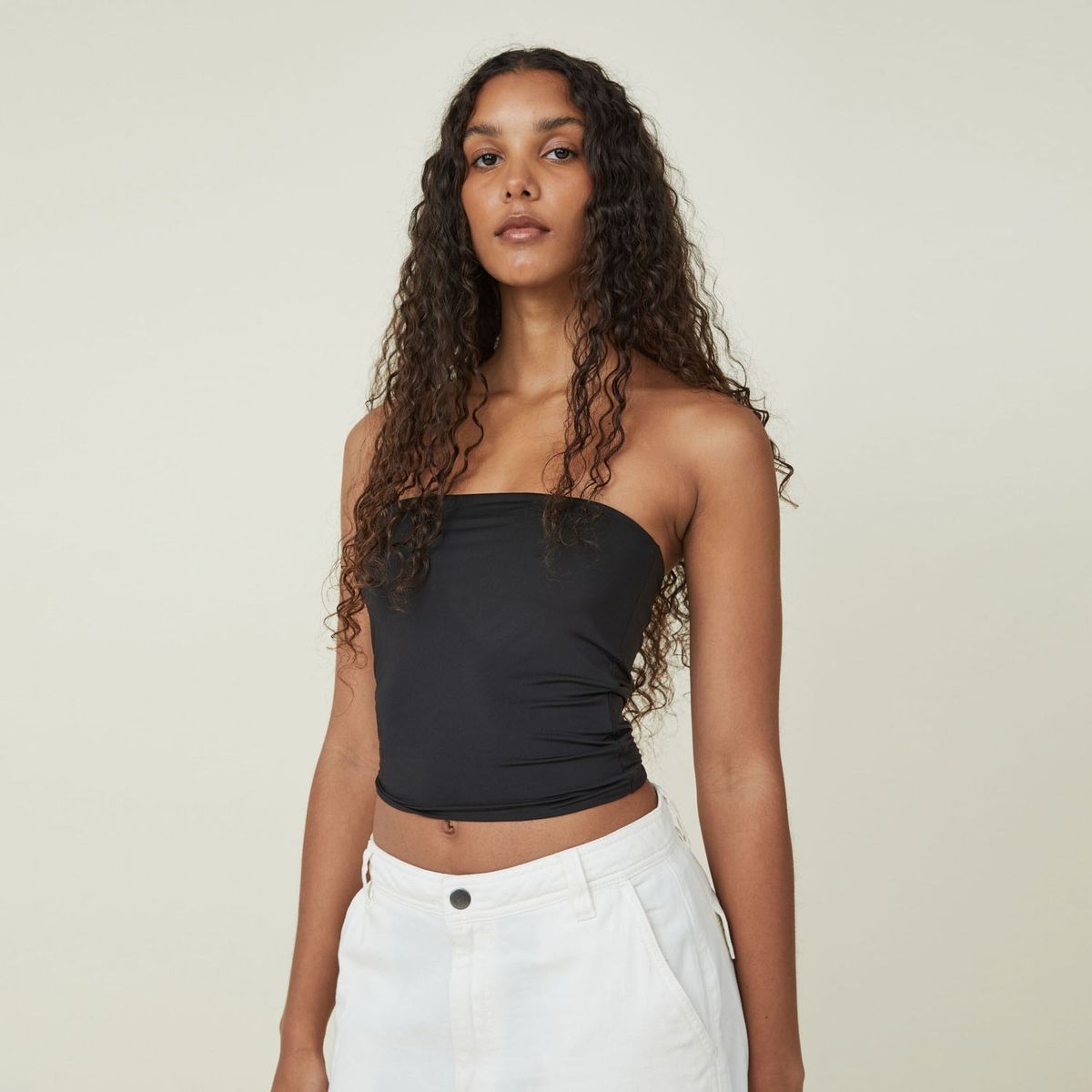 COTTON ON - Crop Top Sin Tirantes Mujer Cotton On
