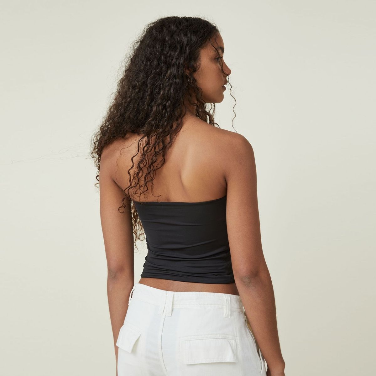 COTTON ON - Crop Top Sin Tirantes Mujer Cotton On