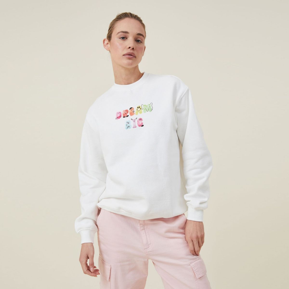 COTTON ON - Polerón Grafico Clasico Mujer Cotton On