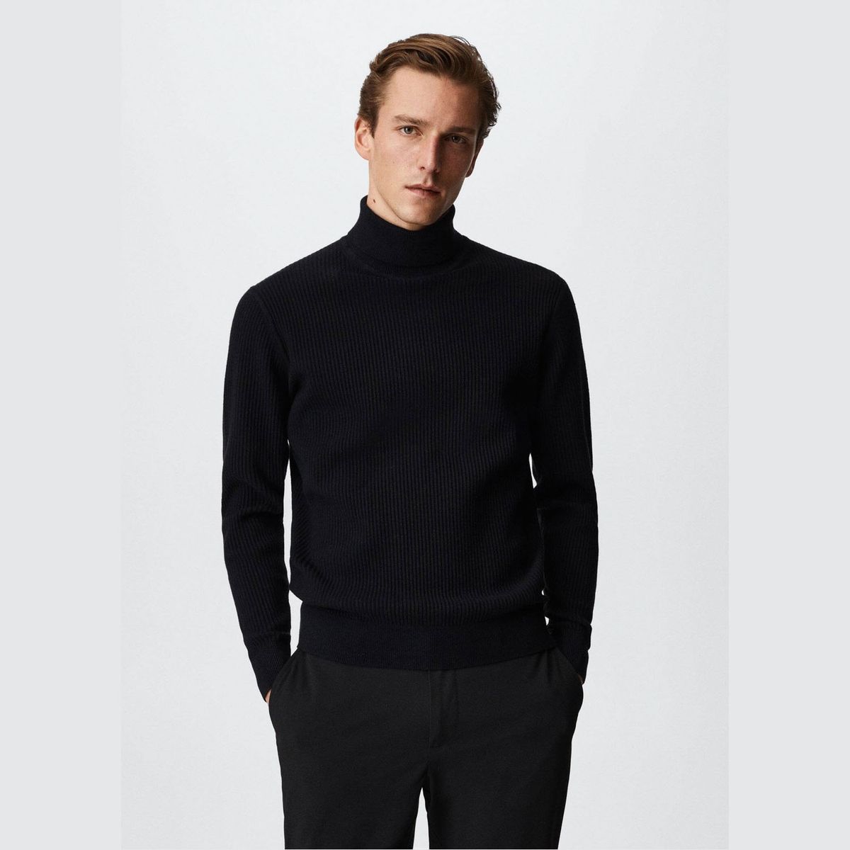 MANGO MAN - Mango Man Sweater Cuello Alto Estructura Hombre