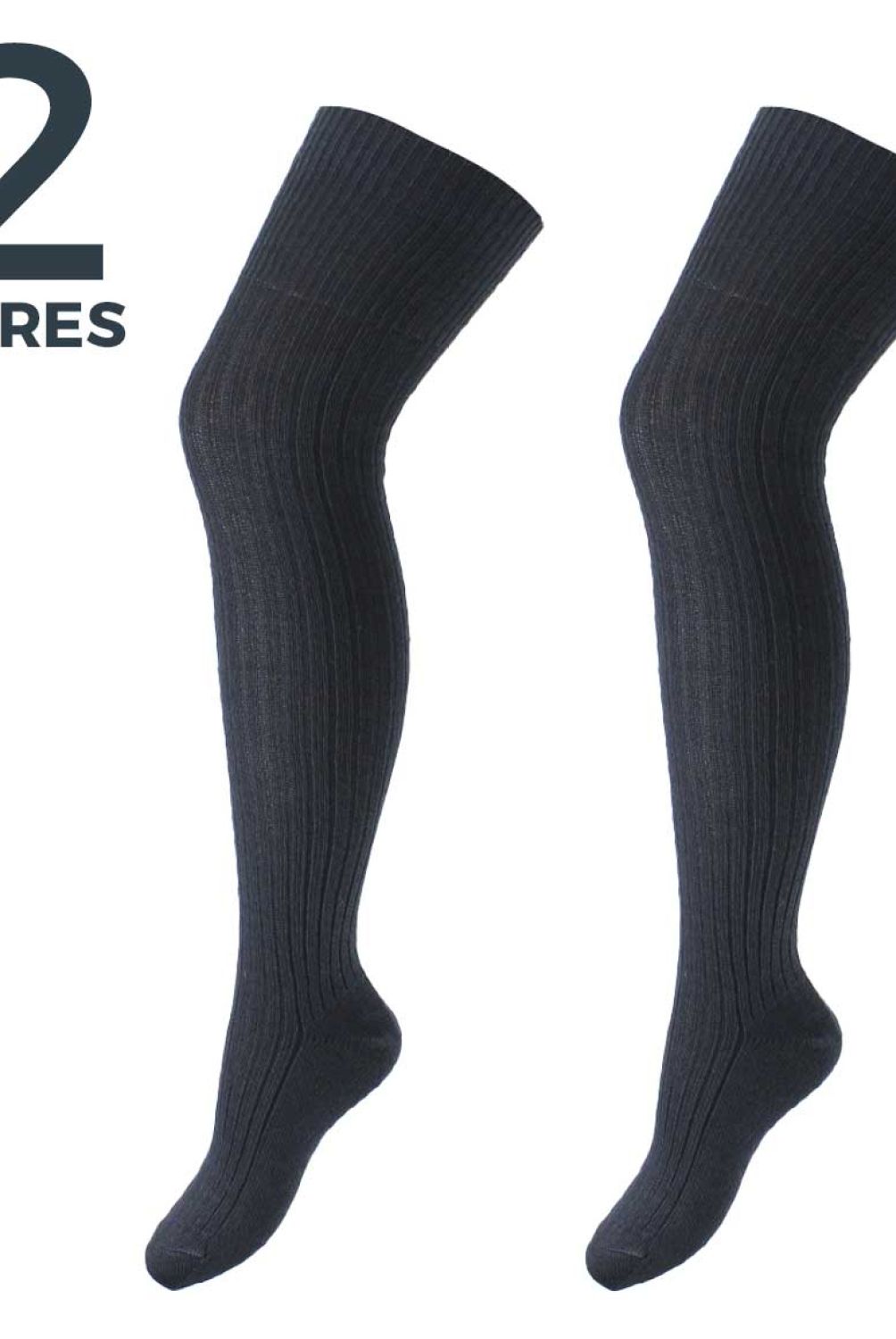 MONARCH - Pack De 2 Pares Calcetines Bucanera Bamboo Extra Larga 4172 Niña Escolar Monarch