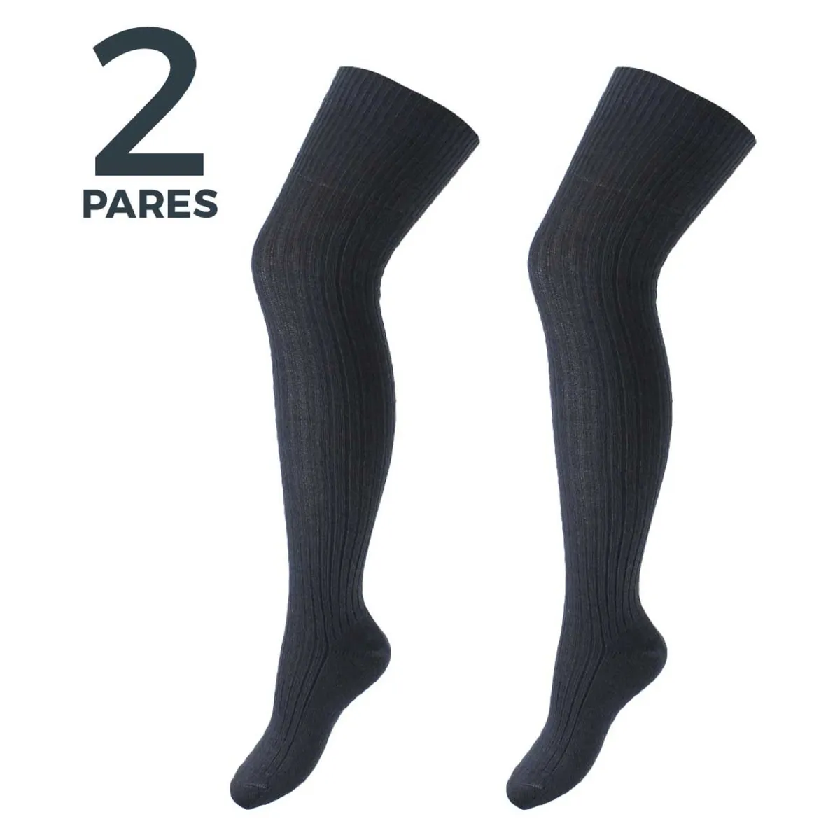 MONARCH - Pack De 2 Pares Calcetines Bucanera Bamboo Extra Larga 4172 Niña Escolar Monarch