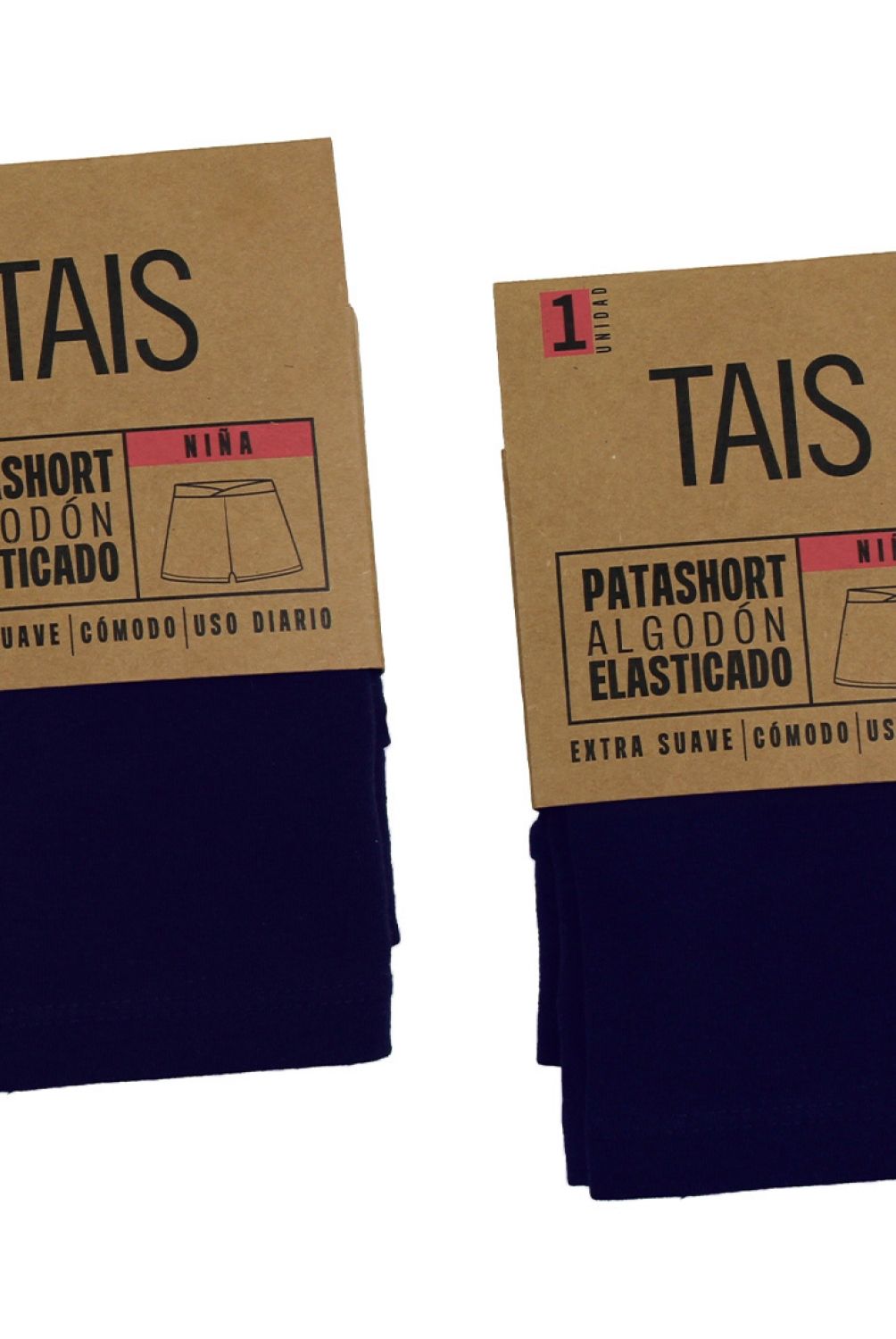MONARCH - Pack de 2 Pata Short Algodón Escolar Niña Monarch