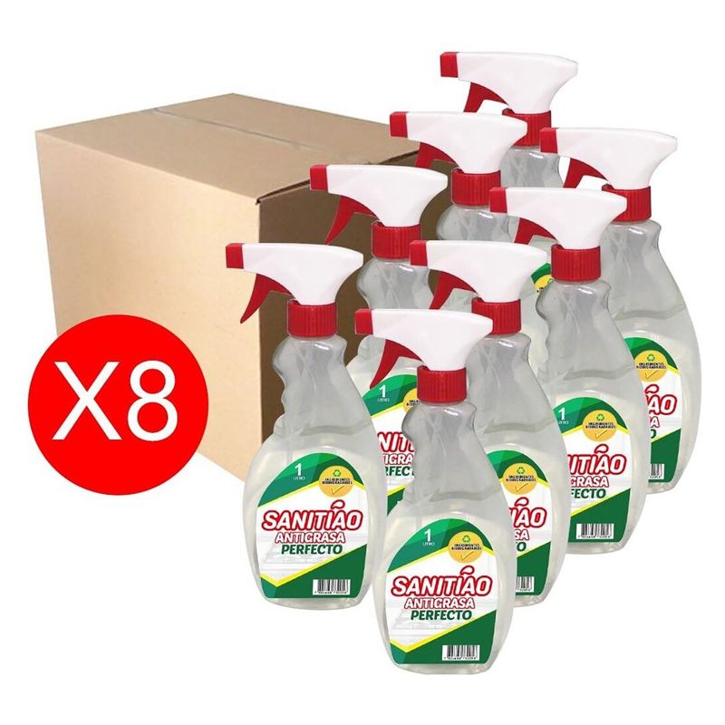 SANITIAO - Pack Antigrasa Sanitiao  8 unidades de 1 Litro