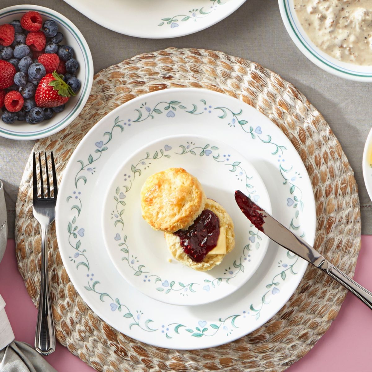CORELLE - Juego de Vajilla Country Cottage Corelle