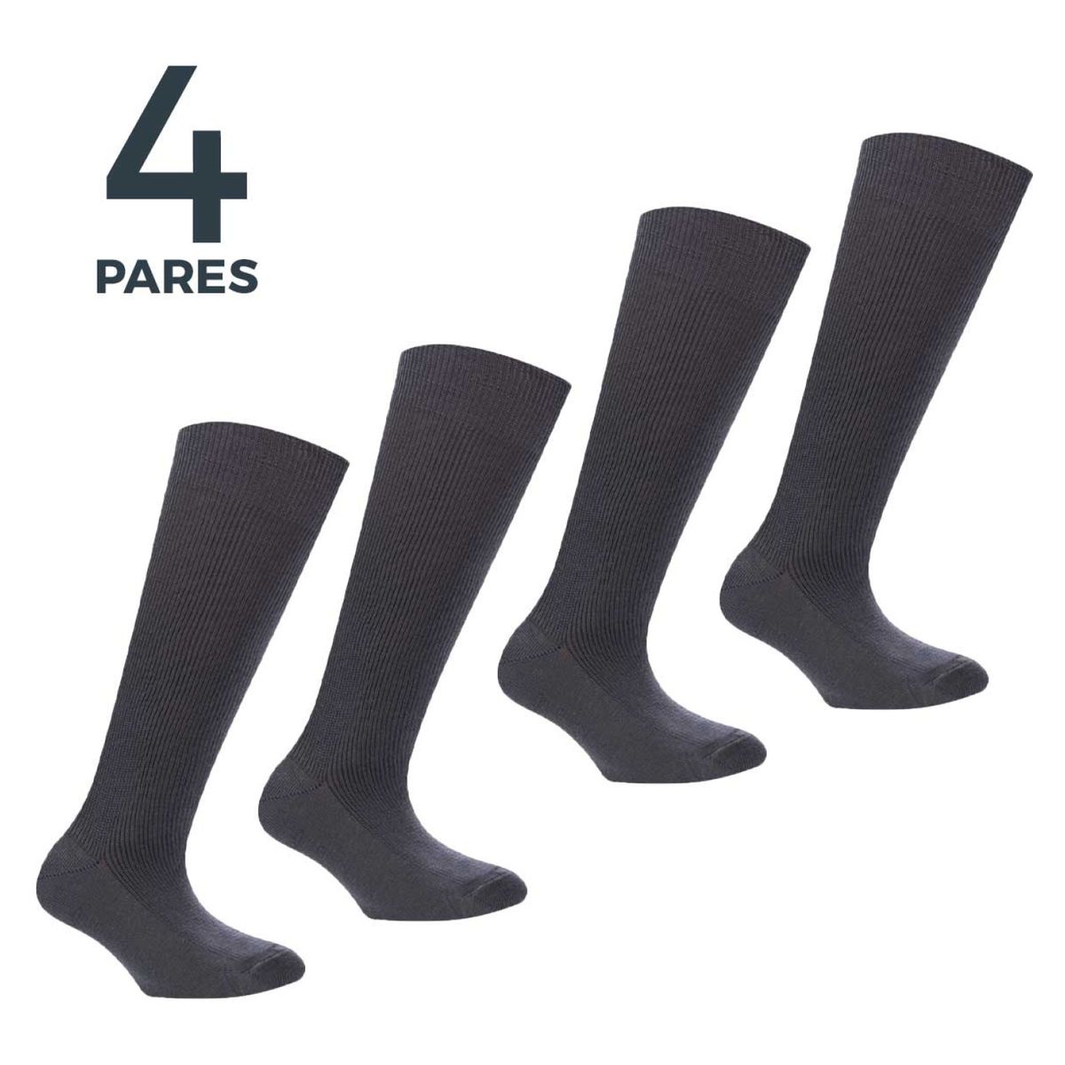 MONARCH - Pack De 4 Pares Calcetin Media Pierna Niña Escolar Monarch