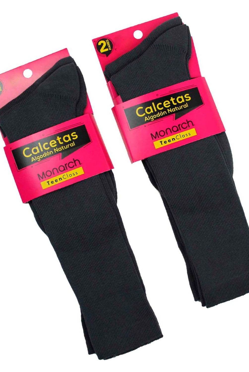 MONARCH - Pack De 4 Pares Calcetin Media Pierna Niña Escolar Monarch