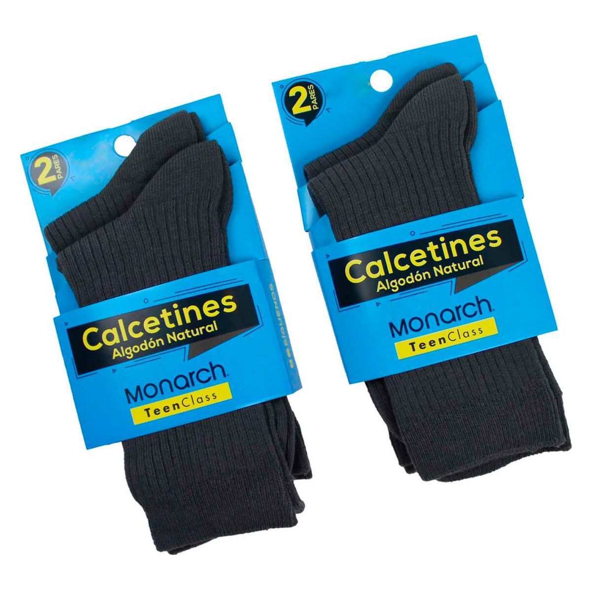 MONARCH - Pack de 4 Pares Calcetín Algodón Niño Escolar Monarch