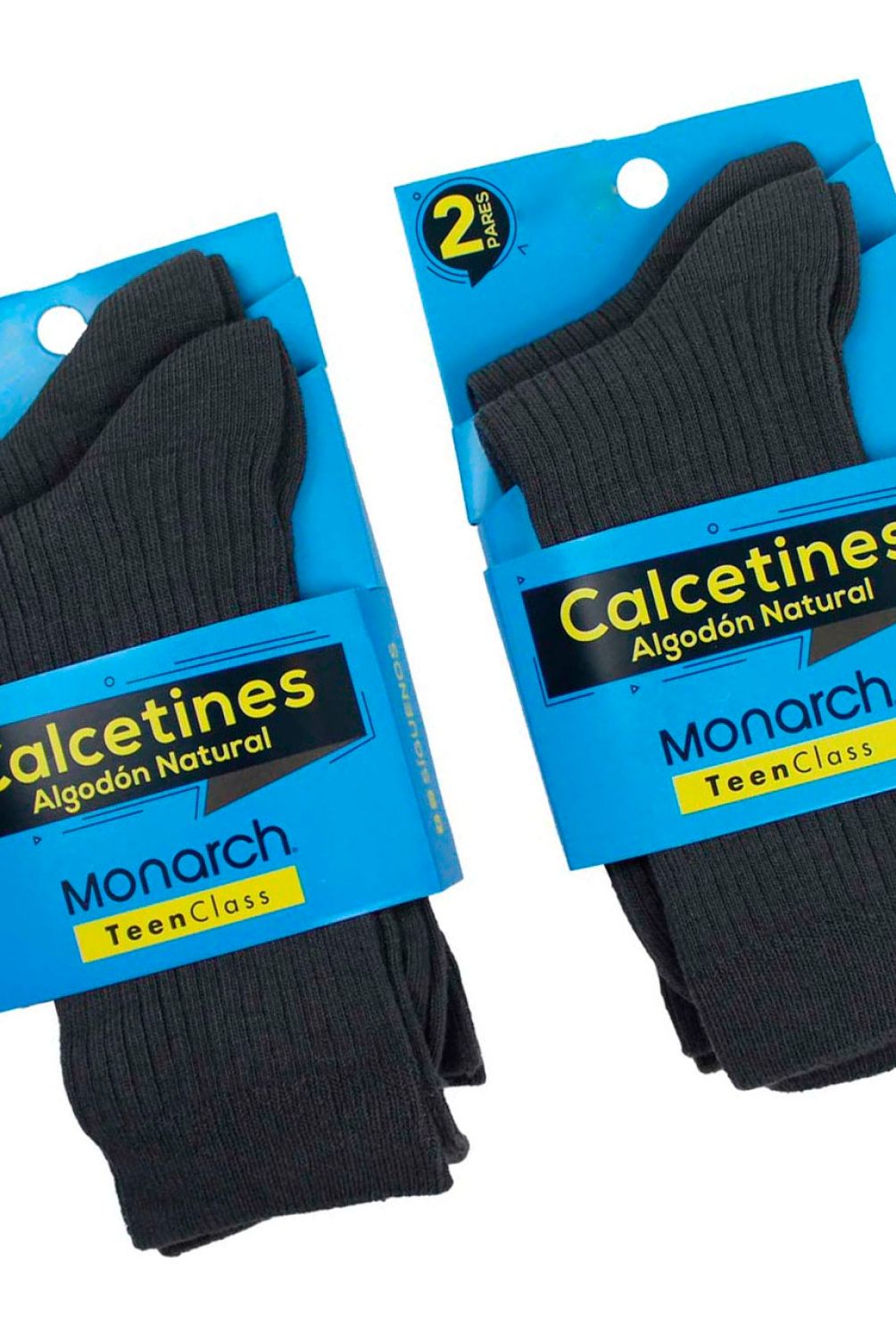 MONARCH - Pack de 4 Pares Calcetín Algodón Niño Escolar Monarch