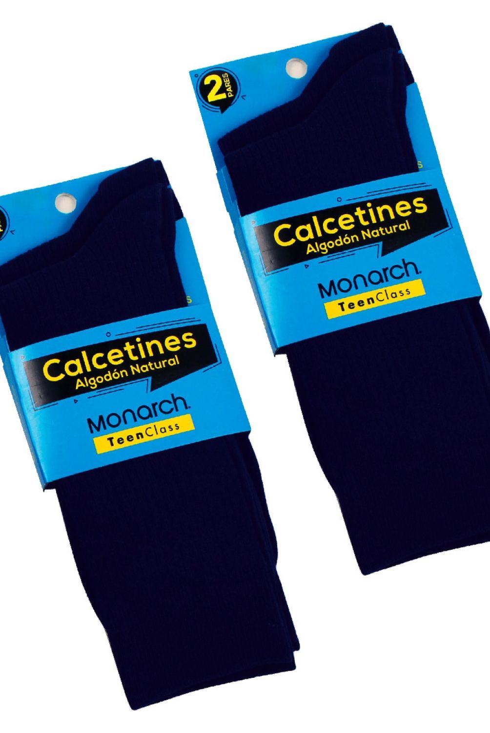 MONARCH - Pack de 4 Pares Calcetín Algodón Niño Escolar Monarch
