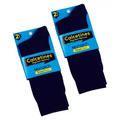 MONARCH - Pack de 4 Pares Calcetín Algodón Niño Escolar