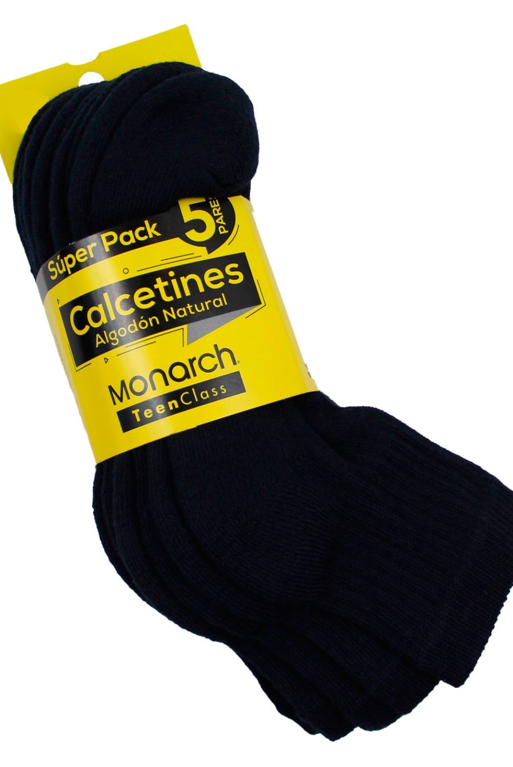 MONARCH - Pack de 5 Pares Calcetín Deportivo Algodón Niño Escolar Monarch