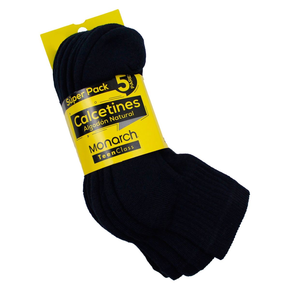 MONARCH - Pack de 5 Pares Calcetín Deportivo Algodón Niño Escolar Monarch