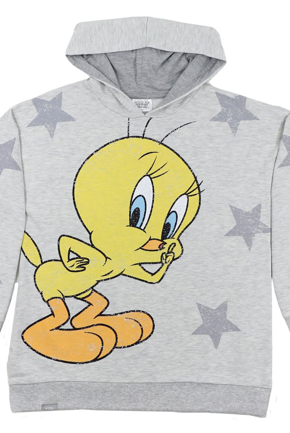 WARNER BROS - Poleron Niña Piolin Gris Looney Tunes