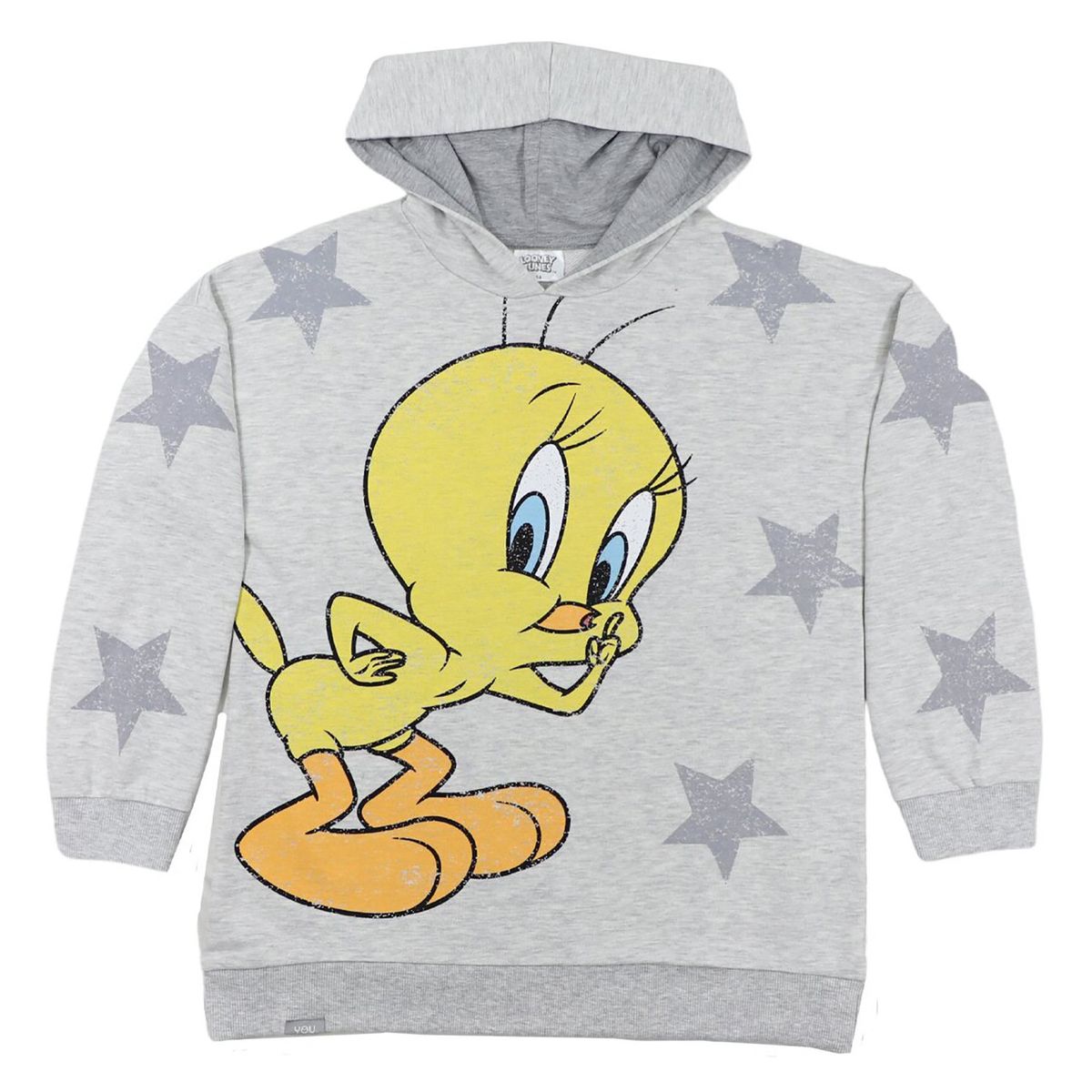 WARNER BROS - Poleron Niña Piolin Gris Looney Tunes