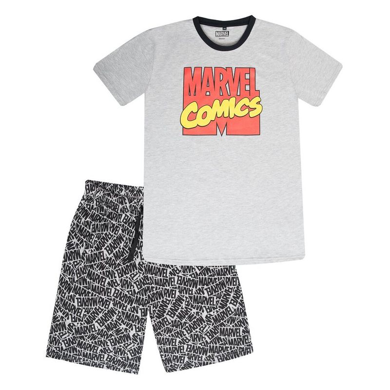 MARVEL Pijama Hombre Logo Gris Marvel | falabella.com