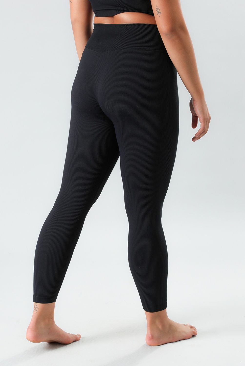 FLORES - Leggins Rib Mujer Flores