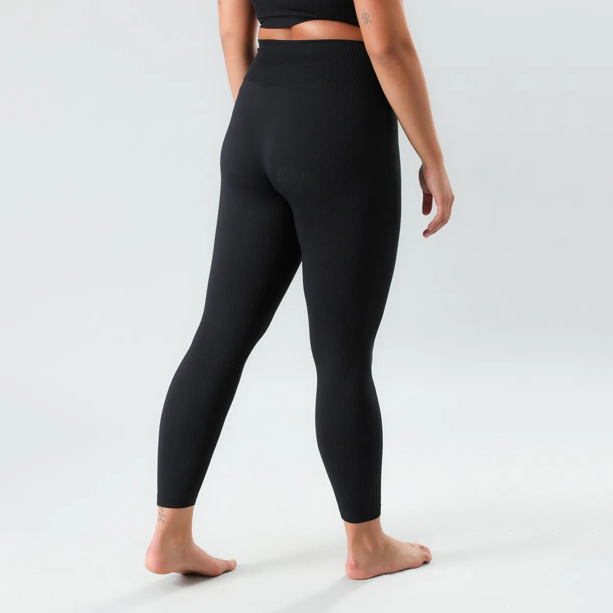 FLORES - Leggins Rib Mujer Flores