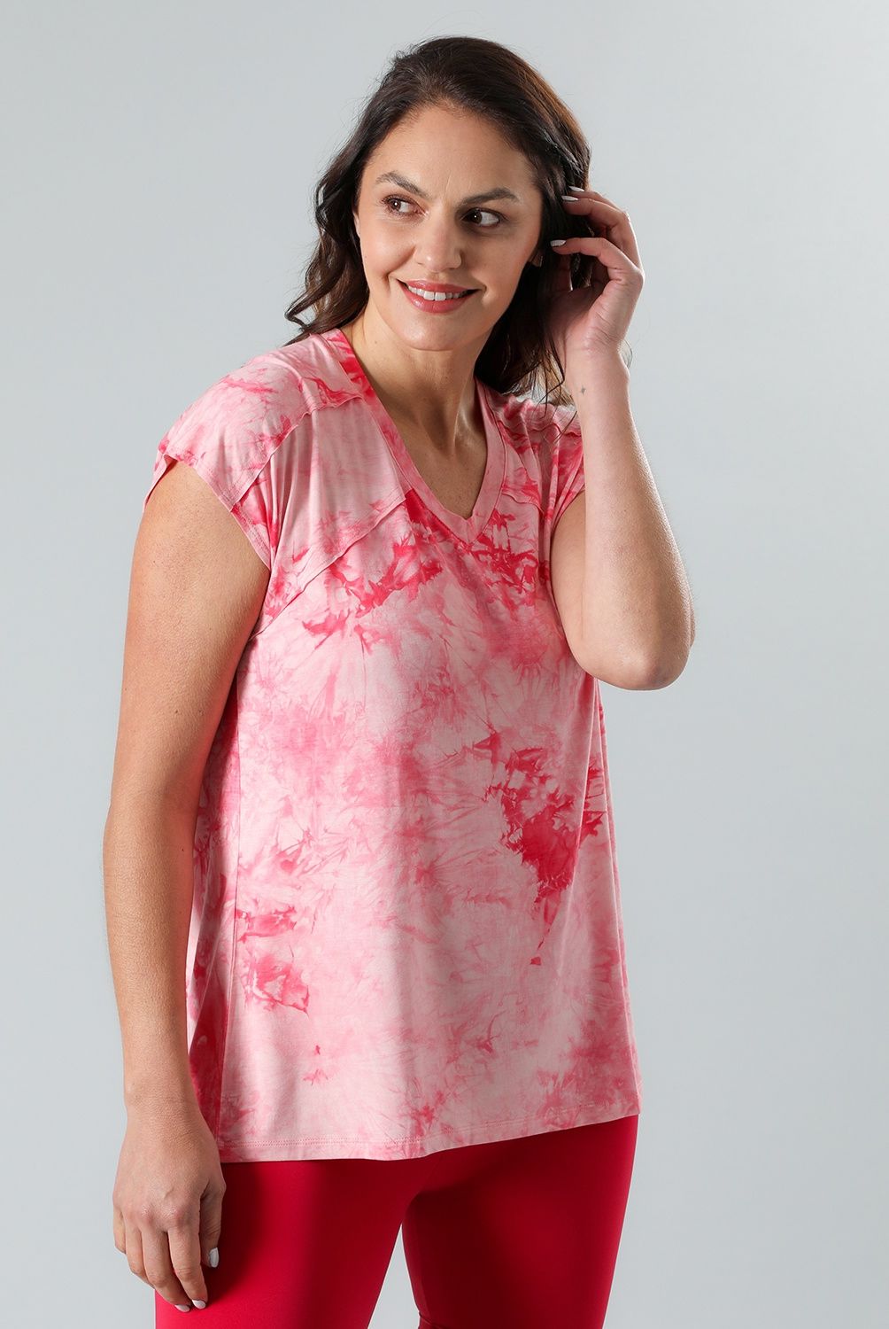 FLORES - Polera Oversize Manga Corta Mujer Flores