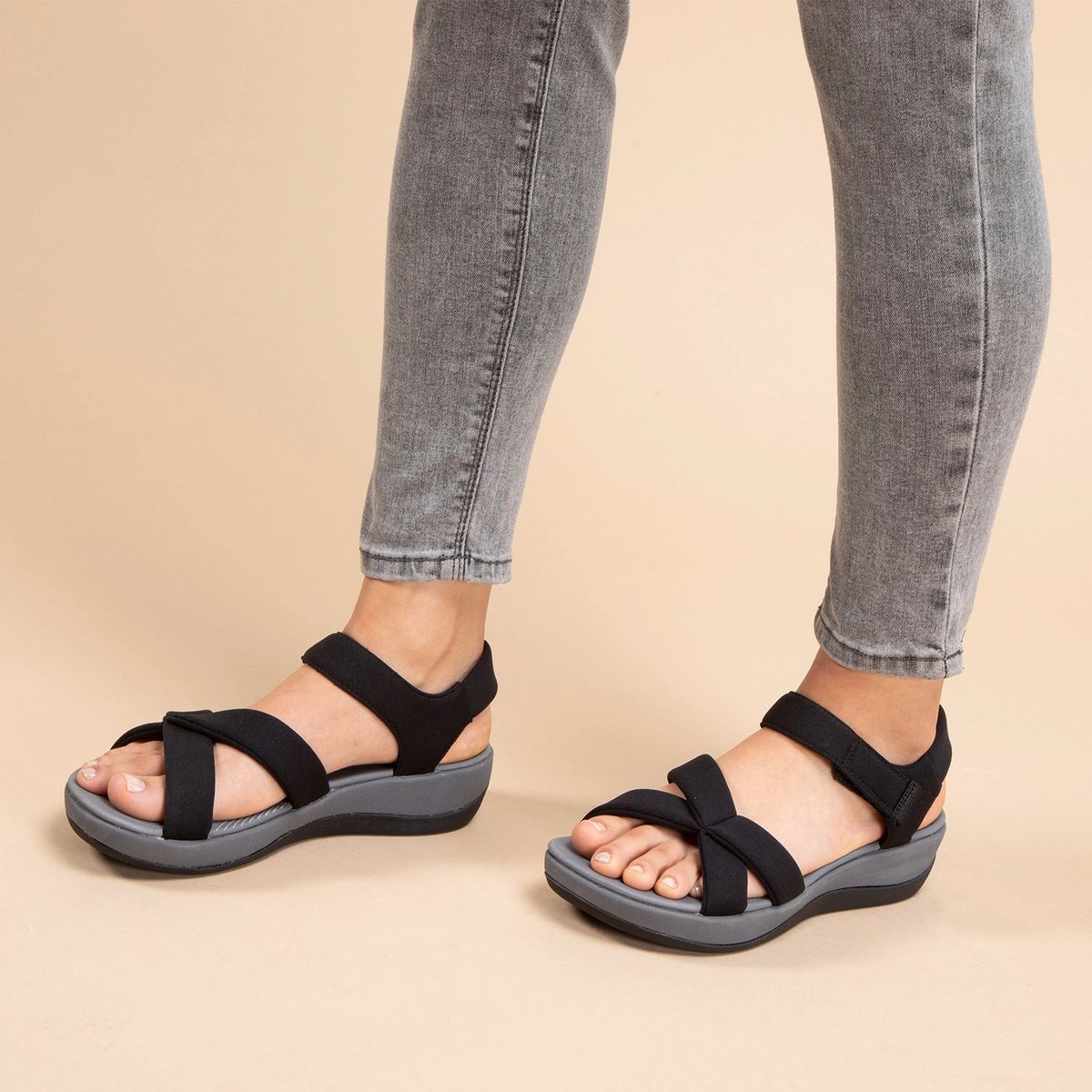 CLARKS - Sandalia Mujer Negro Clarks