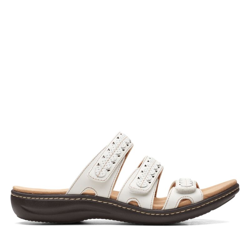 CLARKS - Sandalia Mujer Cuero Blanco Clarks