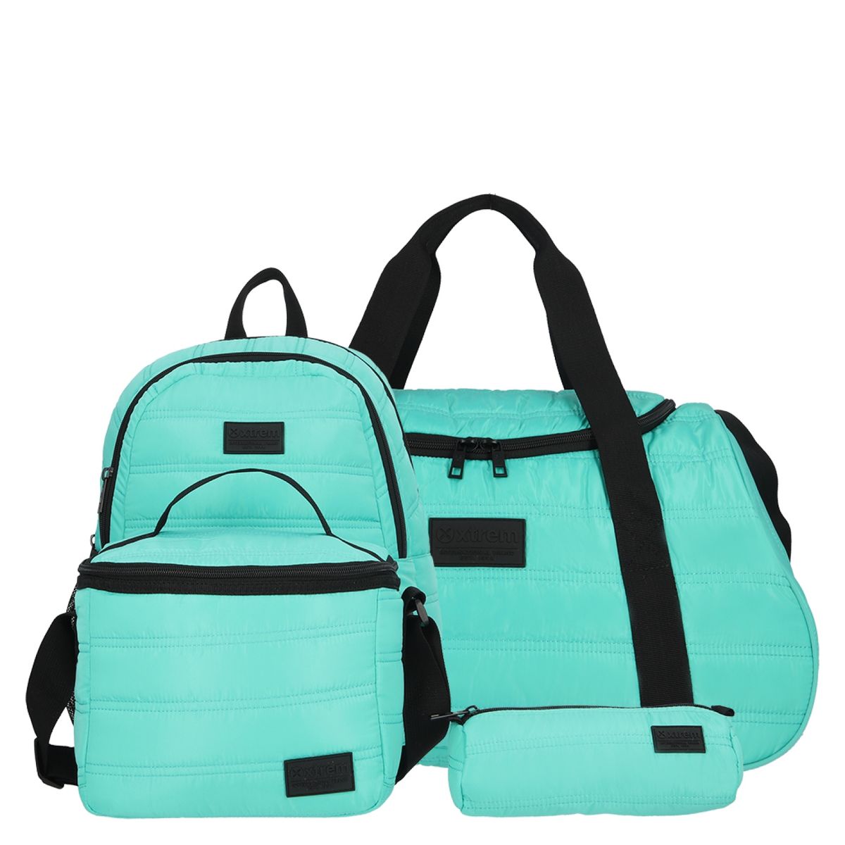 XTREM - Xtrem Pack Mochila + Bolso Deportivo + Lonchera + Estuche Verde Menta