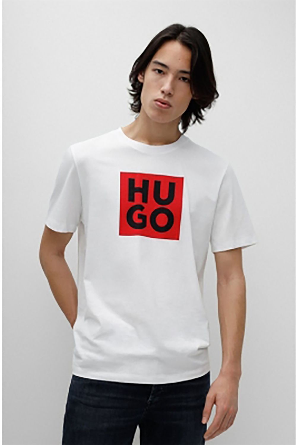 HUGO BOSS - Camiseta de Algodón Orgánico con Nuevo Logo