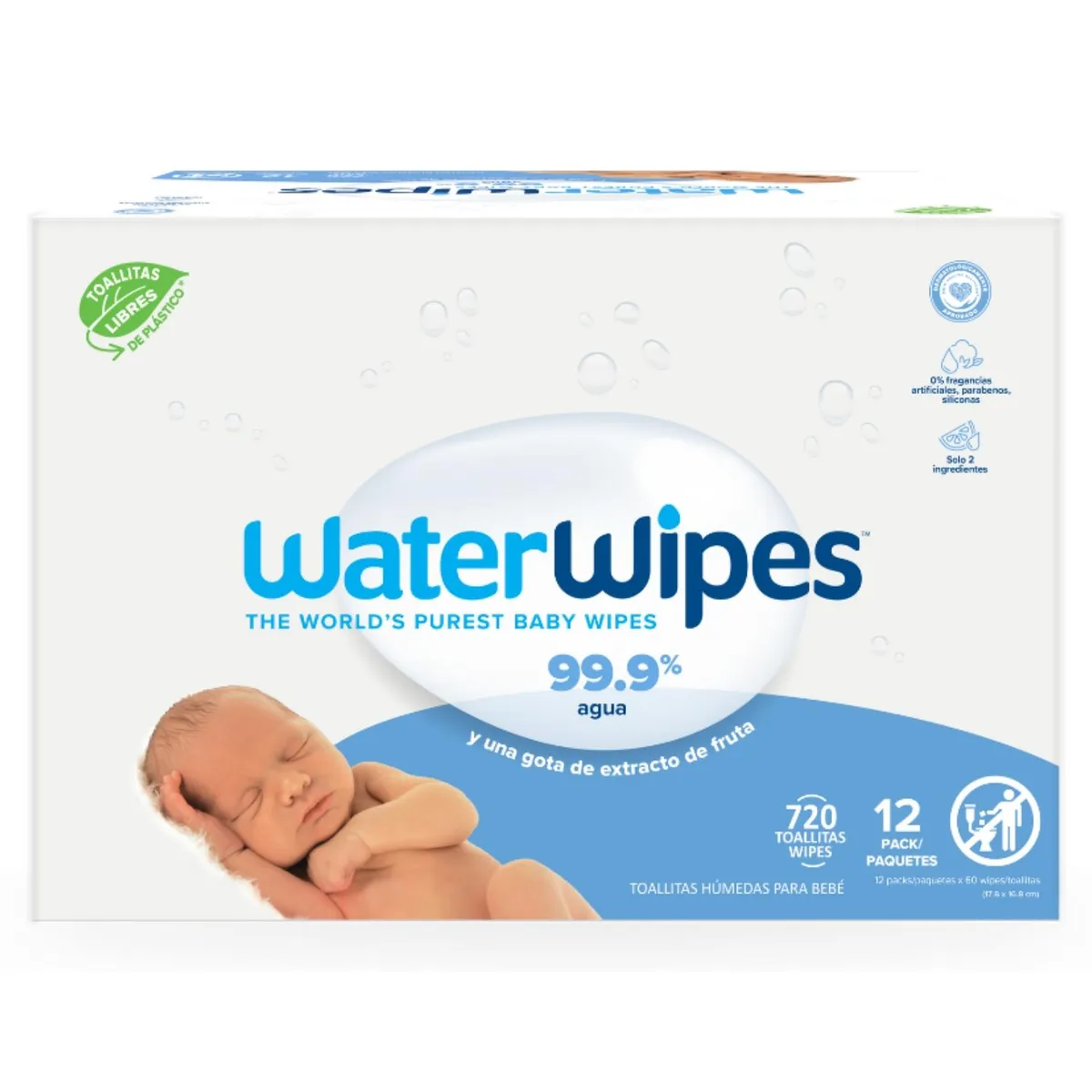 WATER WIPES - Toalla Humeda Bio Water Wipes Mega Value Box 720 Und