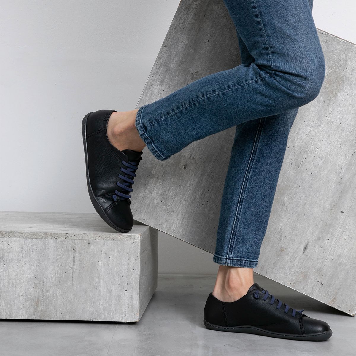 CAMPER - Peu Cami Zapato Casual Hombre Cuero Negro Camper