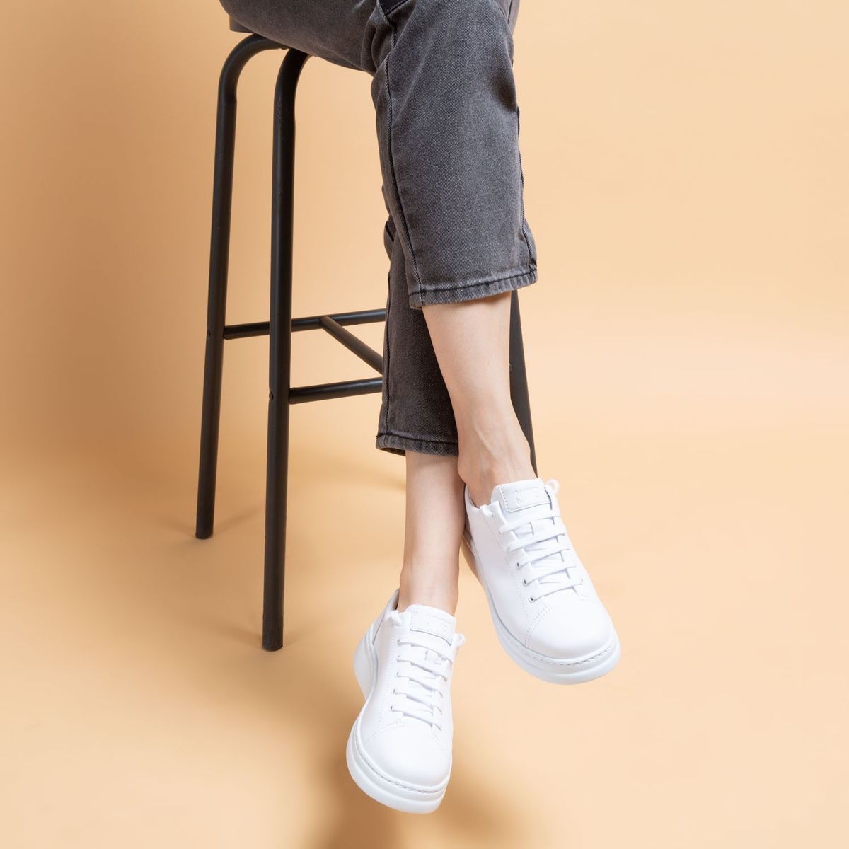 CAMPER - Runner Up Zapatilla Urbana Mujer Cuero Blanco Camper