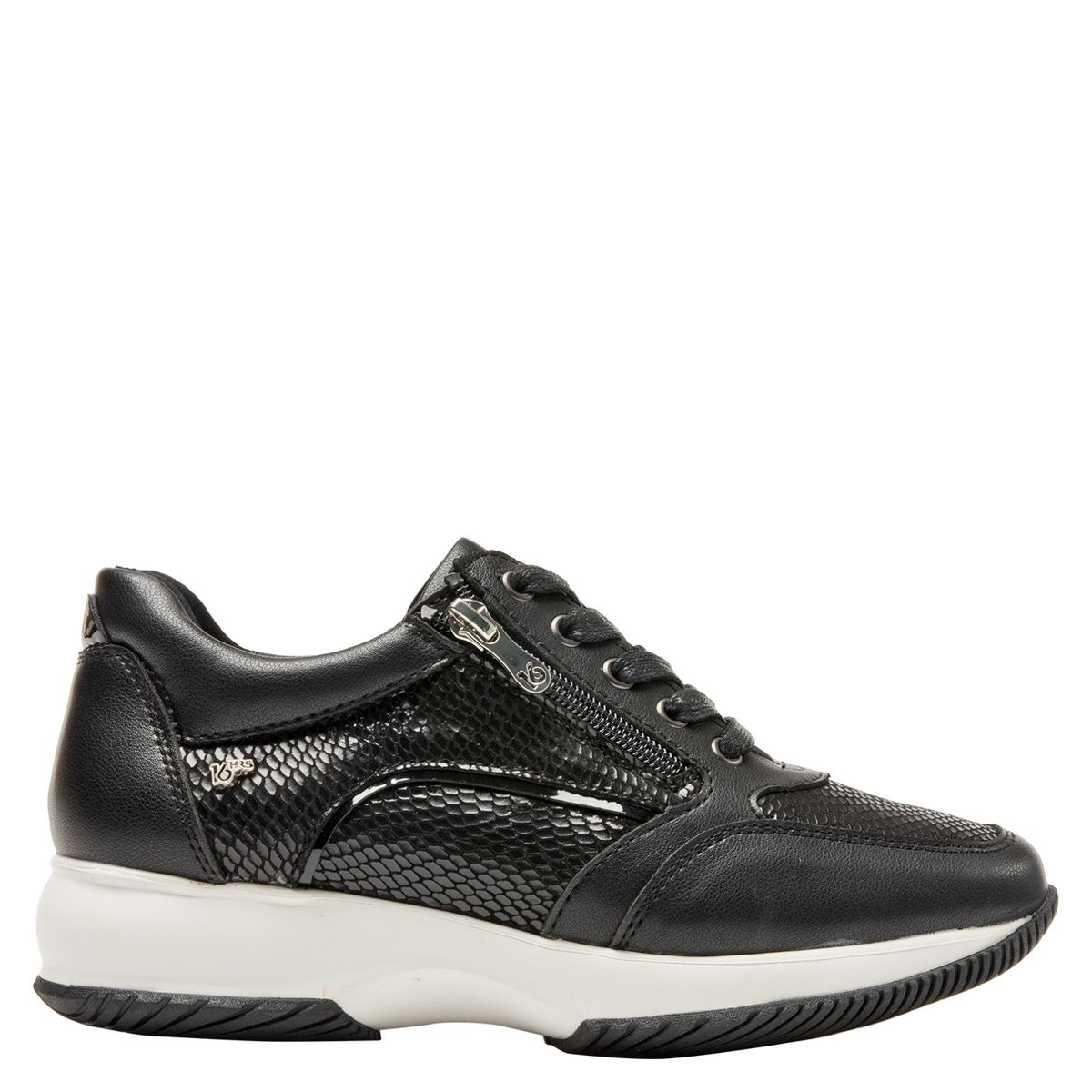 16 HRS - Zapatilla Urbana Mujer Cuero Negro 16 Hrs