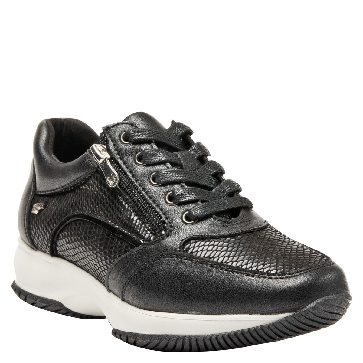 16 HRS - Zapatilla Urbana Mujer Cuero Negro 16 Hrs