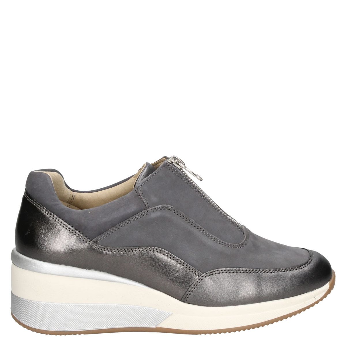 16 HRS - Zapatilla Urbana Mujer Cuero Gris 16 Hrs