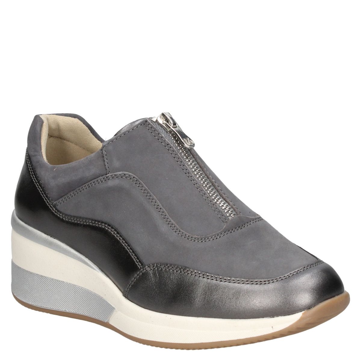 16 HRS - Zapatilla Urbana Mujer Cuero Gris 16 Hrs