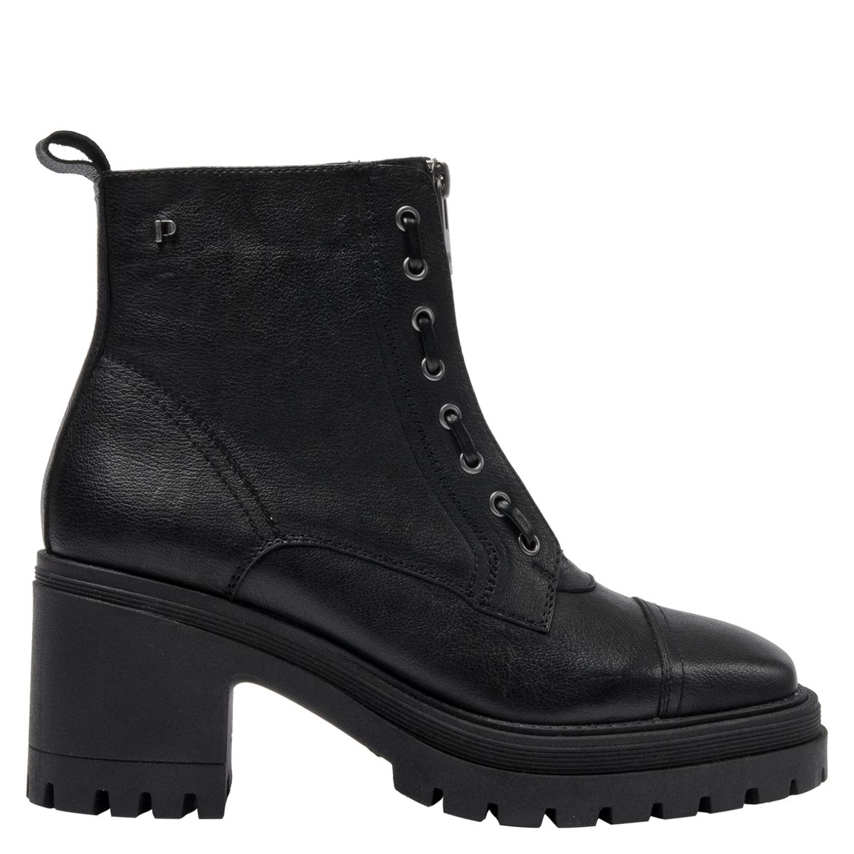 POLLINI - Botín Mujer Cuero Negro Pollini