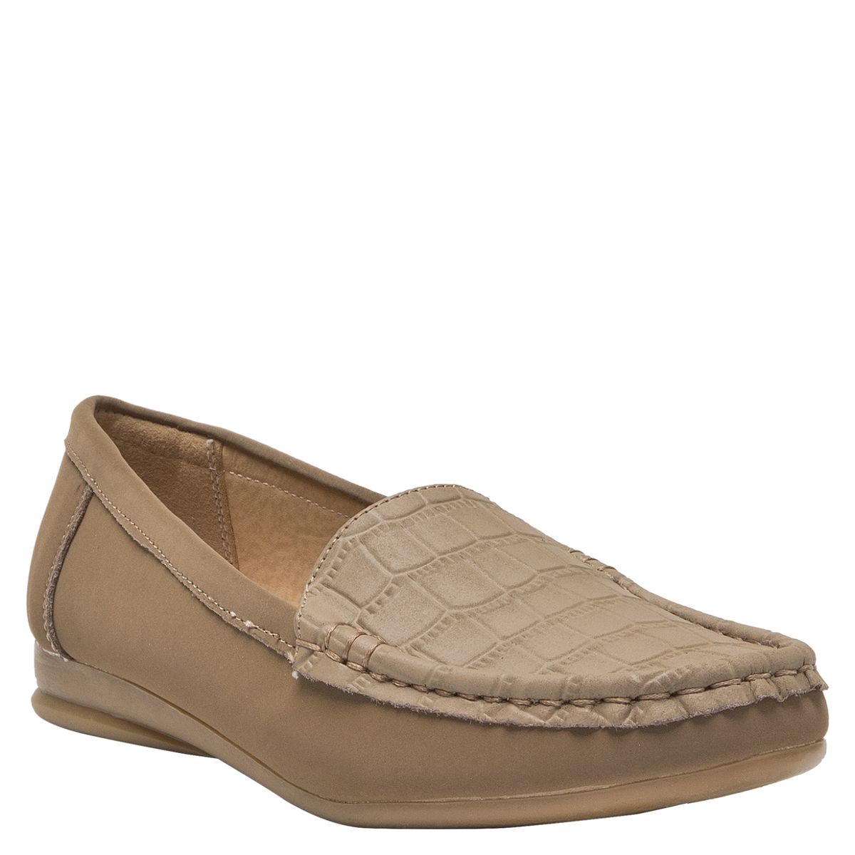 BRUNO ROSSI - Mocasín Mujer Cuero Beige Bruno Rossi