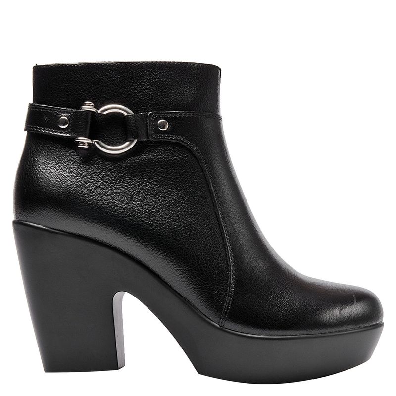 BRUNO ROSSI - Botin Mujer Cuero Negro Bruno Rossi