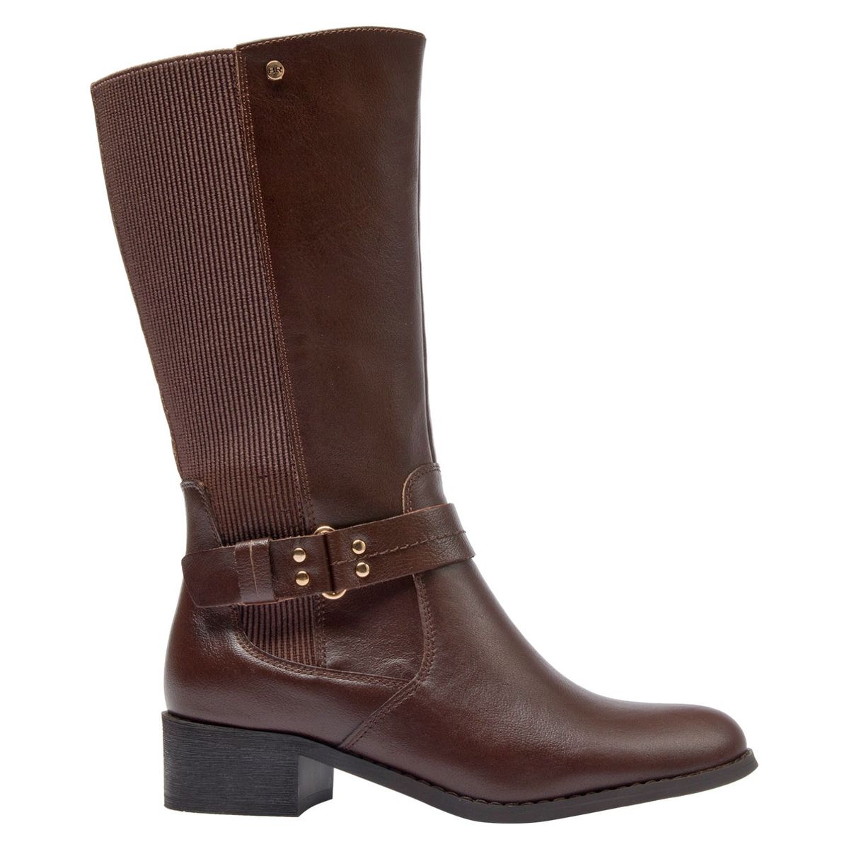 BRUNO ROSSI - Bota Larga Mujer Cuero Café Bruno Rossi