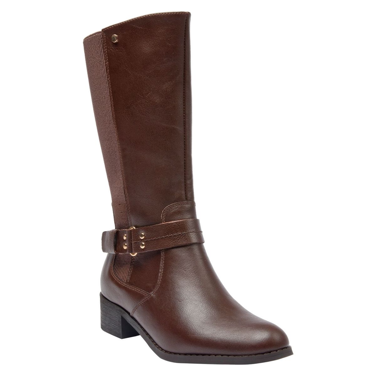 BRUNO ROSSI - Bota Larga Mujer Cuero Café Bruno Rossi