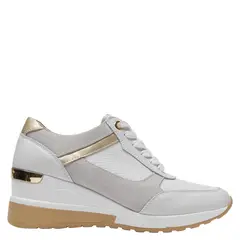 BRUNO ROSSI - Zapatilla Urbana Mujer Cuero Blanca