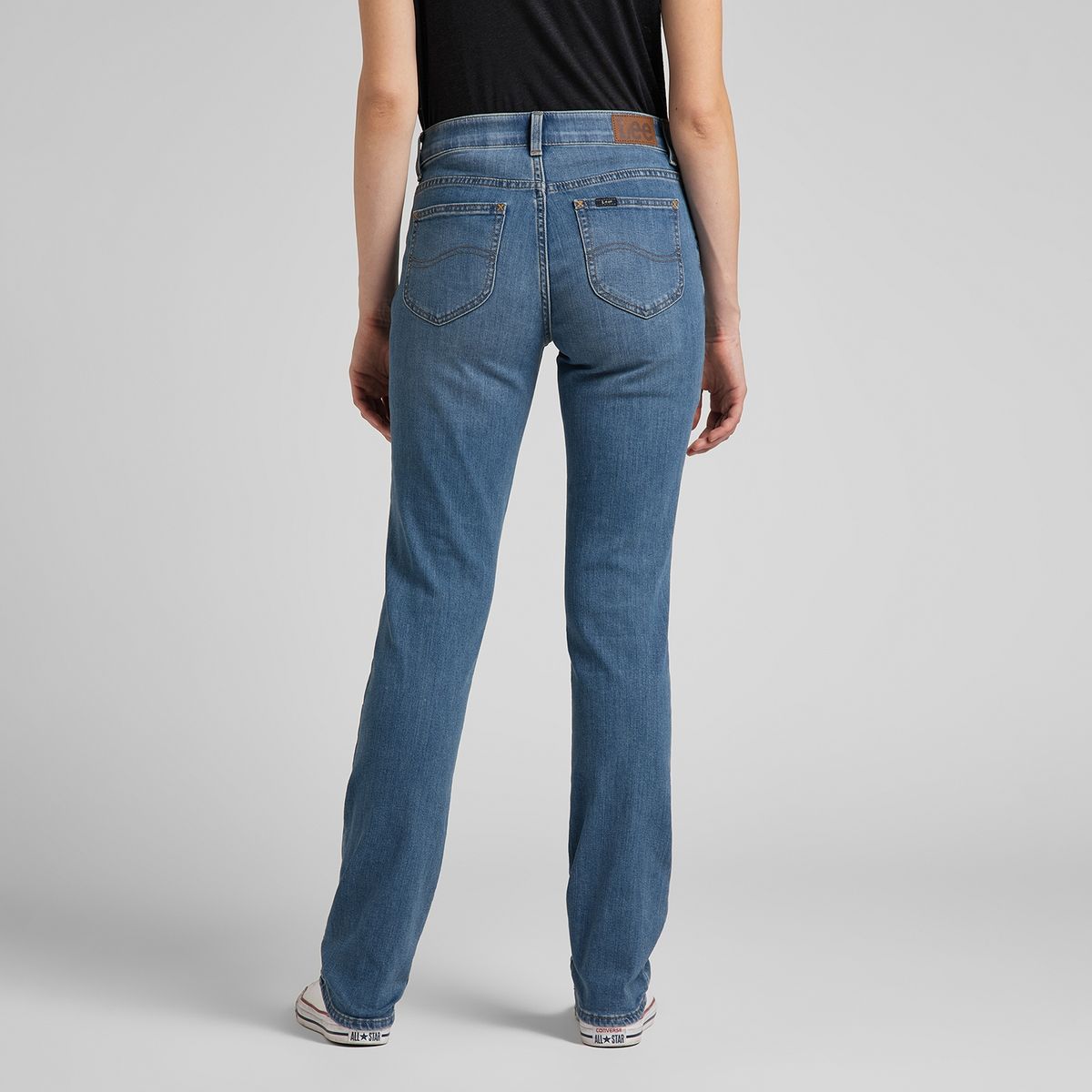 LEE - Lee Jeans Straight Tiro Medio Mujer