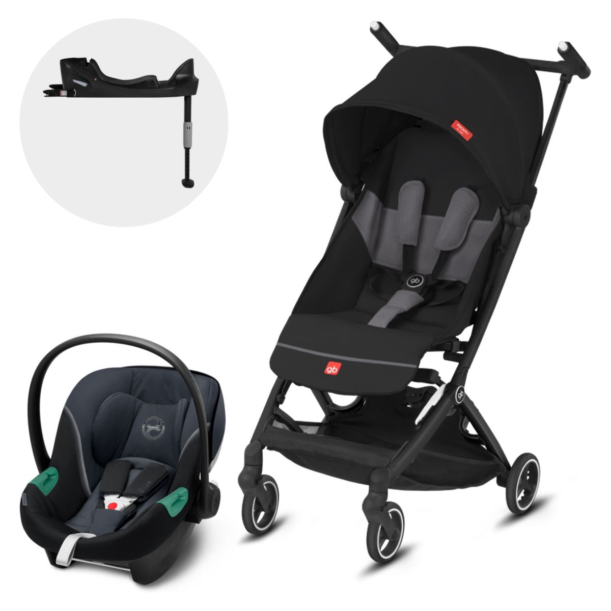 GB - Coche Travel System Negro Gb
