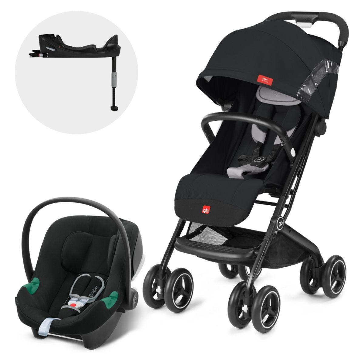 GB - Coche Travel System Qbit At Black Aton B2 Gb